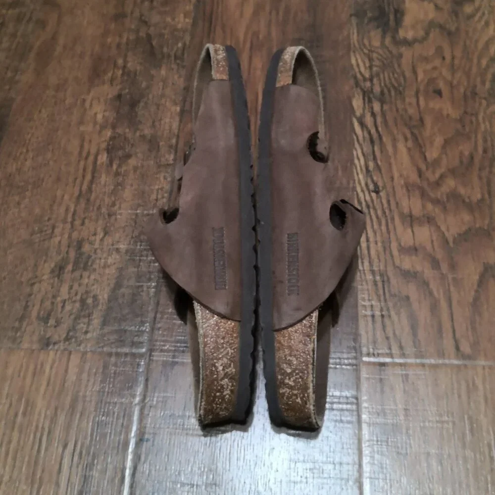 Birkenstock Florida 3 Strap Buckle Leather Sandals Men's 6 Ladies 8‎